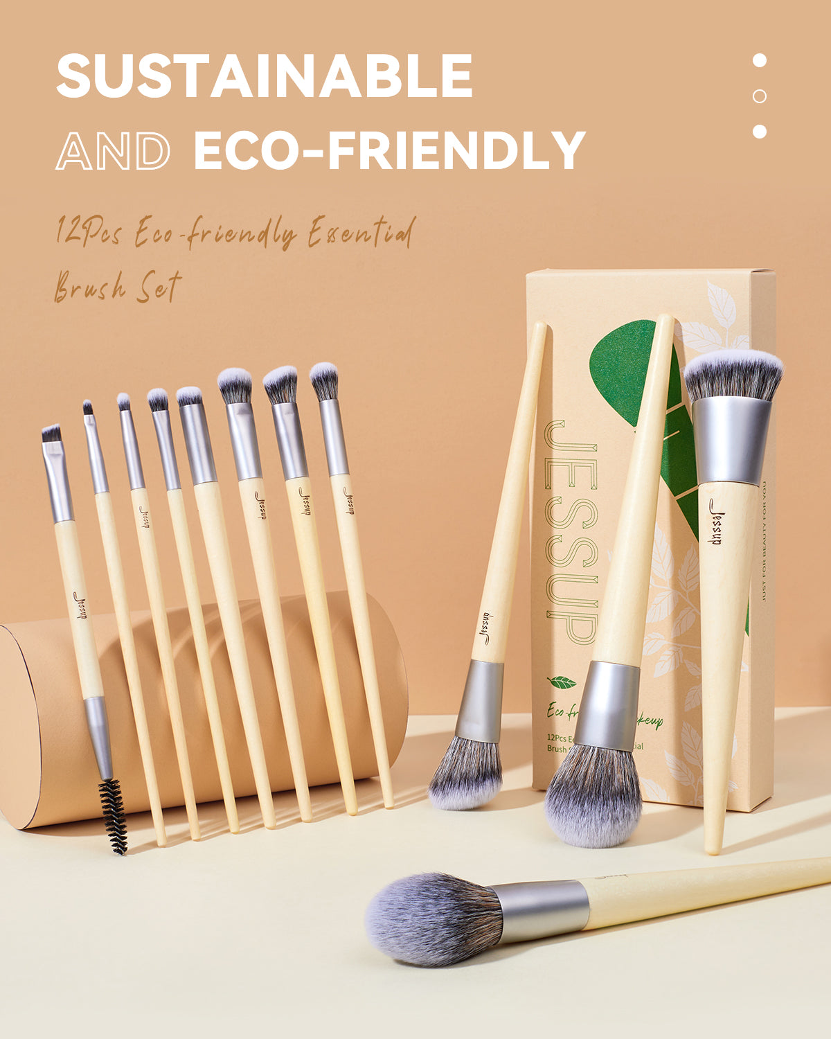 eco friendly makeup brush set