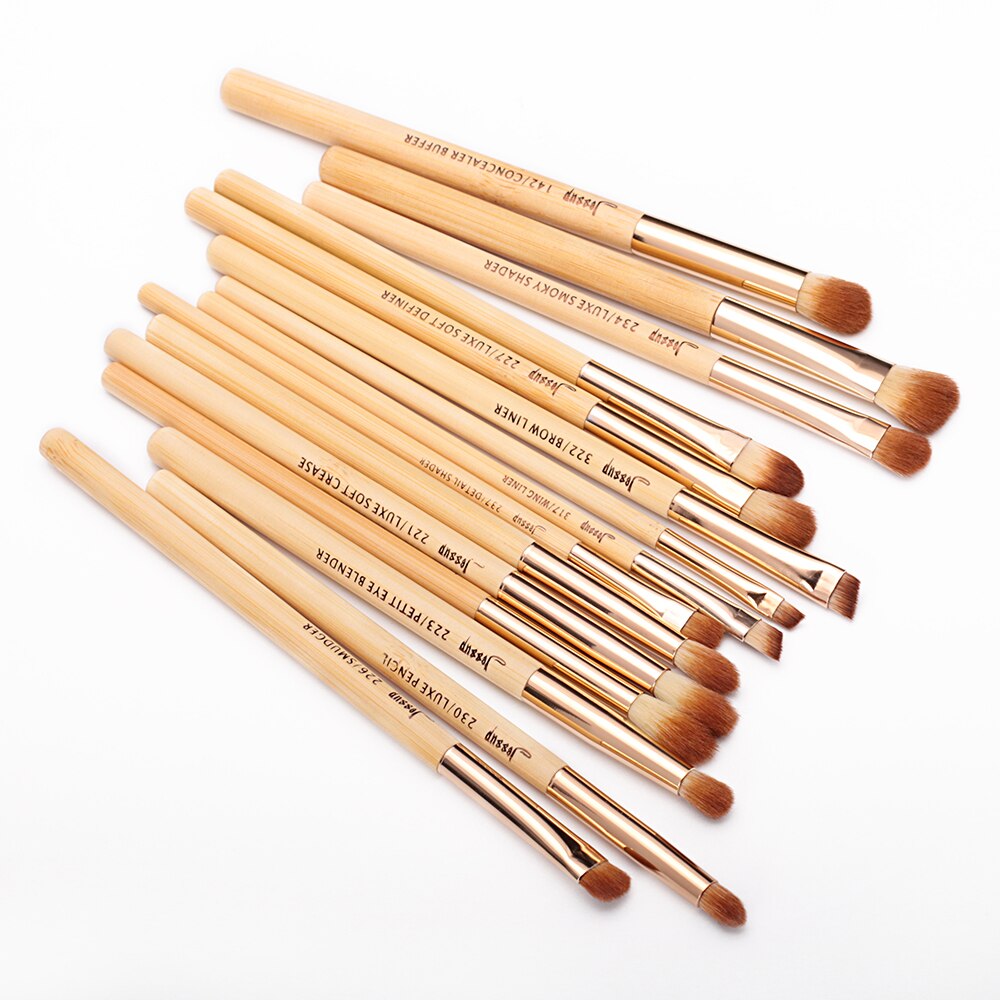 set of eyeshadow brushes bamboo 15pcs - Jessup Beauty UK