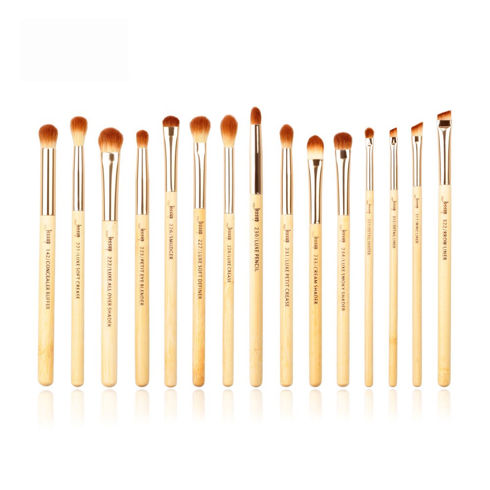 set of eyeshadow brushes bamboo 15pcs - Jessup Beauty UK