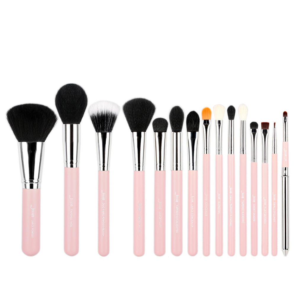 Pink Essential Makeup Brush Set 15 Pcs T094