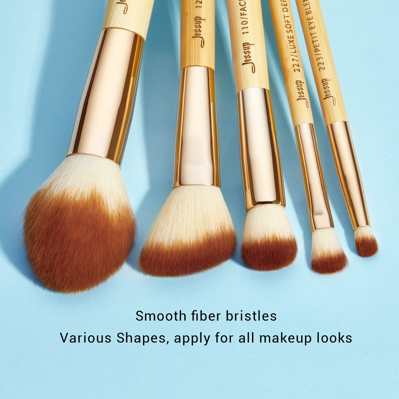 makeup brush set bamboo 10pcs - Jessup Beauty UK