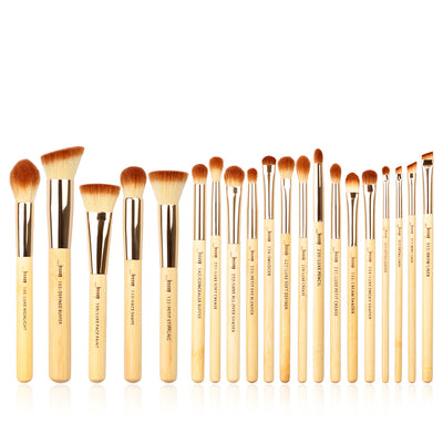 beginner makeup brush set bamboo 20pcs - Jessup Beauty UK