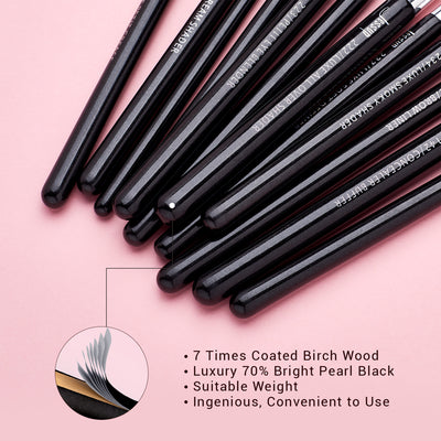 eye makeup brush kit black 15pcs - Jessup Beauty UK