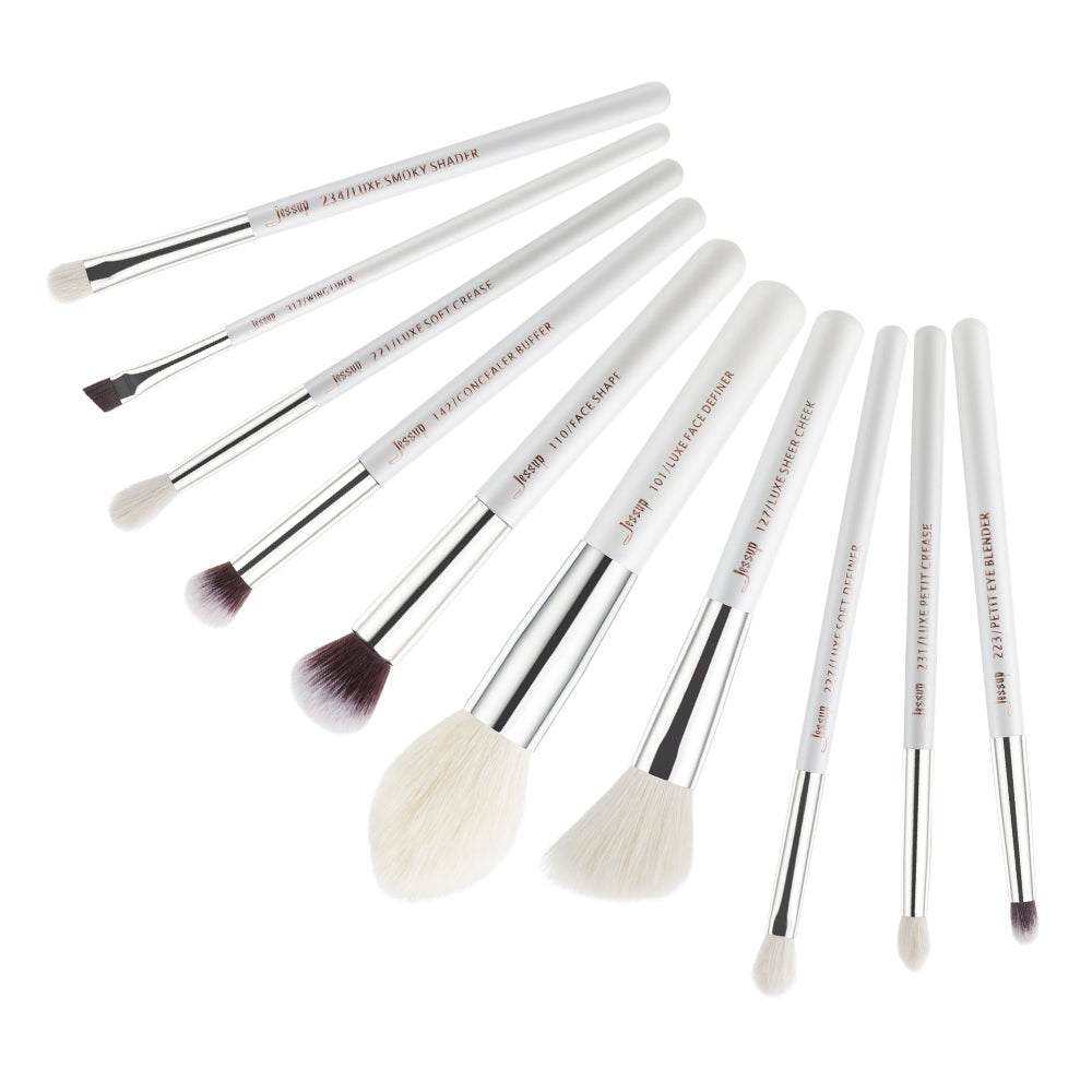 makeup brush set hypoallergenic 10pcs - Jessup Beauty UK
