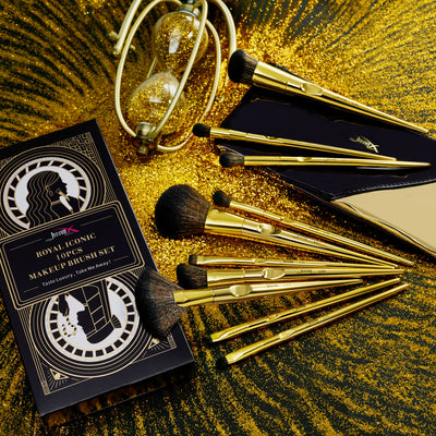 10 pcs Royal Gold Iconic Makeup Brush Set T317