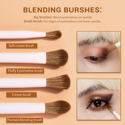 eyeshadow eye blending cosmetic brush set- Jessup UK