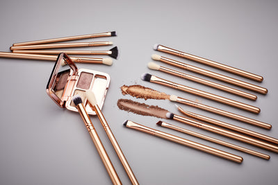 eyeshadow blending brushes set gold 15pcs - Jessup Beauty UK