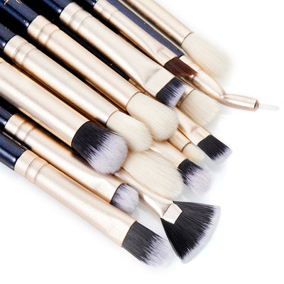 blue eye makeup brushes 15pcs - Jessup Beauty UK